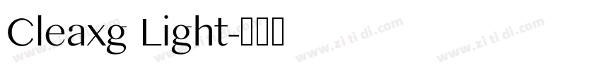 Cleaxg Light字体转换